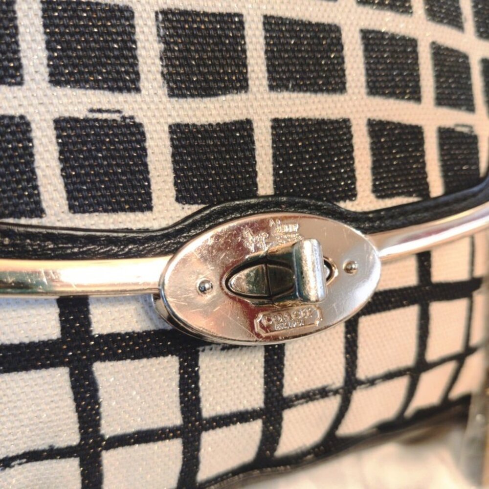Coach Madison Sadie Top Handle or Crossbody in Black/Cream EUC + NWT Gold Chain - Picture 2 of 16